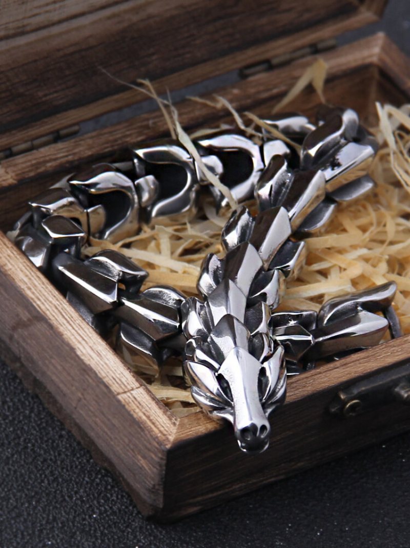 Bransoletka Męska Vintage Titanium Steel Osobowości Keel Chain