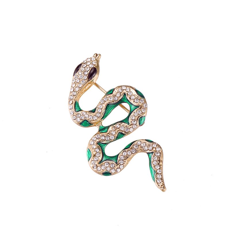 Dainty Alloy Oil-spot Glaze Snake Model Broszka Dla Kobiet Ladies