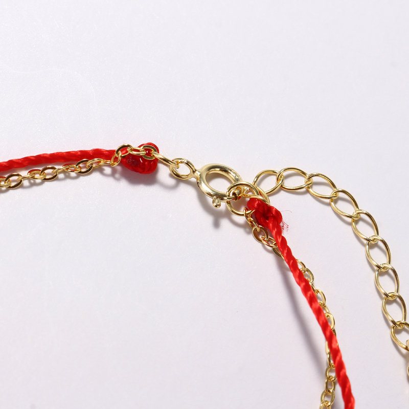 Luksusowe 925 Sterling Silver Red Rope Lucky Charm Bransoletki Zircon Stars Chain Dla Kobiet