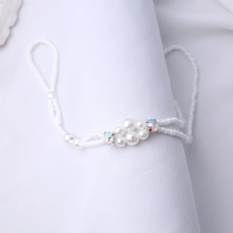 Summer Fresh Pearl Diamond Crystal Zroszony Anklet Beach Prosty Seksowny Łańcuszek Na Palce