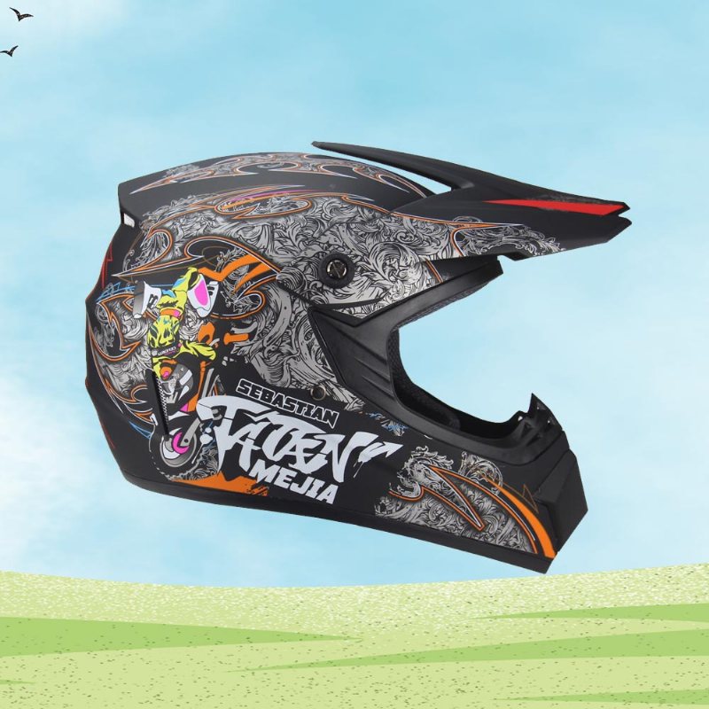 Kask Silnikowy Rower Górski Bezpieczne Nakrycie Głowy Materiał Abs Anti-fall Pirate Skull Pattern Nakrycia Dla Kobiet Mężczyzn Czapka Jeździecka Przeciwciśnieniowy Lekki