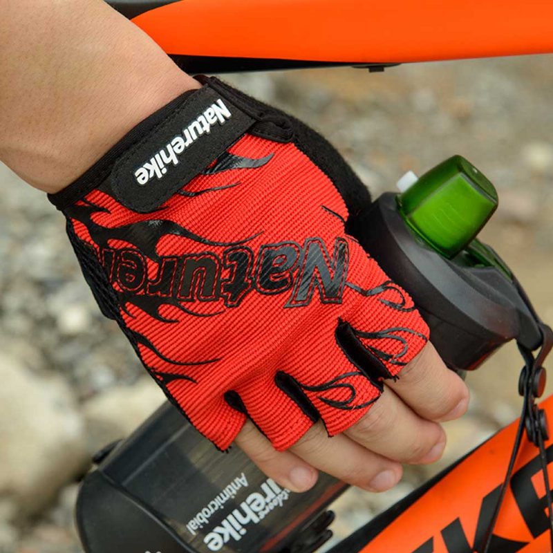 Mężczyźni Kobiety Outdoor Wygodne Sportowe Rękawiczki Rowerowe Half Finger Oddychające Antypoślizgowe Miękkie Odporne Na Wstrząsy Do Rowerów Górskich