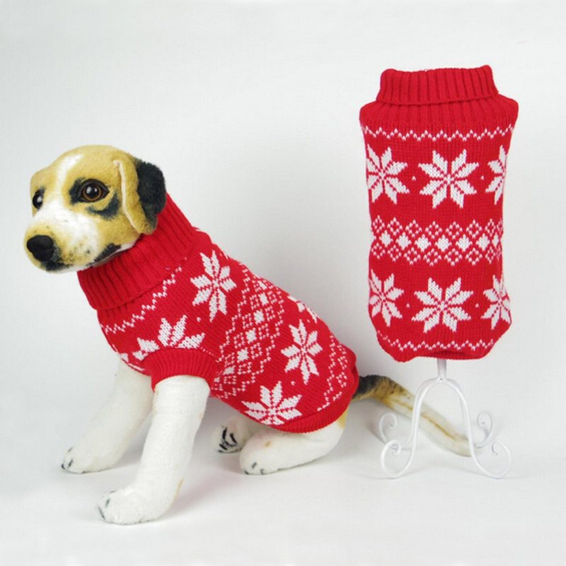 2 Kolory Knitting Pet Sweter Kamizelka Pies Kot Ciepły Odzież