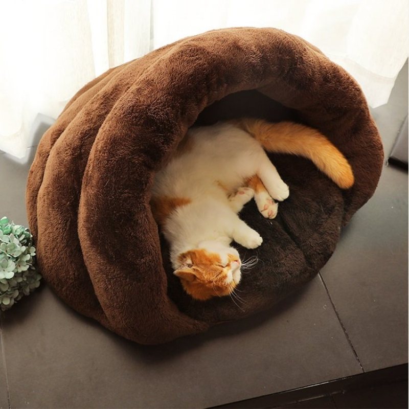 2 Kolory Zagęszczony Aksamitny Śpiwór Dla Zwierząt Hodowla Puppy Cat Warm Cave Bed