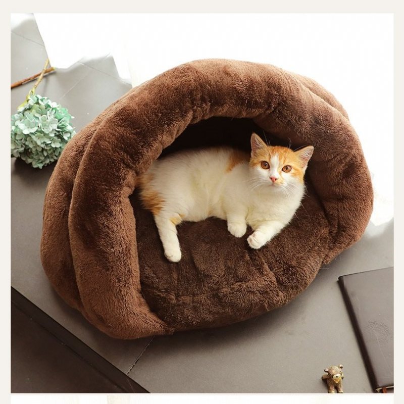 2 Kolory Zagęszczony Aksamitny Śpiwór Dla Zwierząt Hodowla Puppy Cat Warm Cave Bed