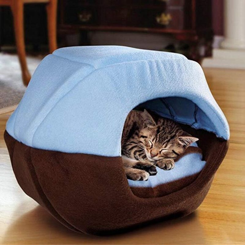 2 W 1 Cat Dog Cave Bed Zmywalne Łóżko Dla Zwierząt Miękki Namiot Dla Domowych