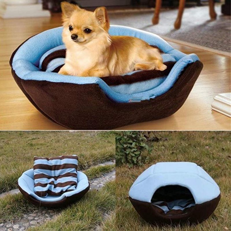 2 W 1 Cat Dog Cave Bed Zmywalne Łóżko Dla Zwierząt Miękki Namiot Dla Domowych