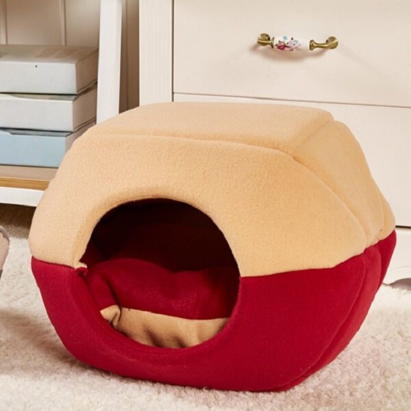 2 W 1 Cat Dog Cave Bed Zmywalne Łóżko Dla Zwierząt Miękki Namiot Dla Domowych