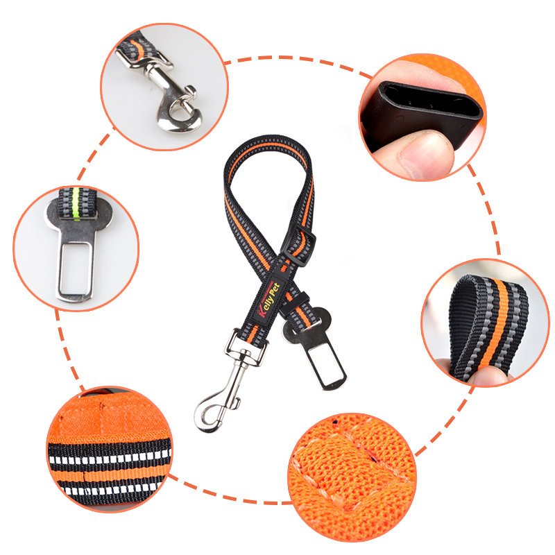 3 Kolory Pet Dog Odblaskowy Regulowany Pas Bezpieczeństwa Do Fotelika Samochodowego Puppy Travel Safety Belt