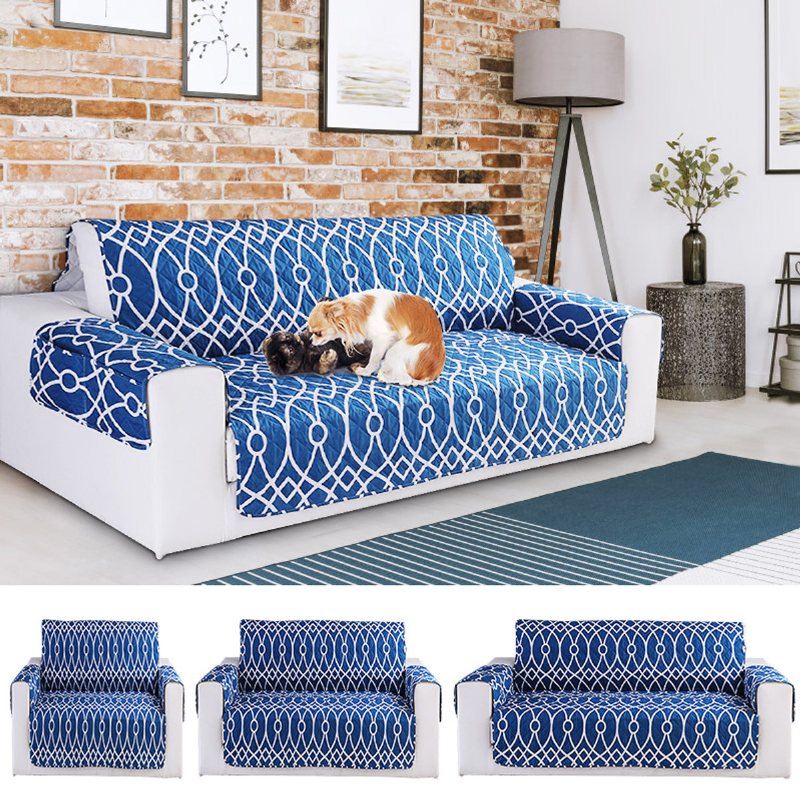 3 Miejsca Niebieski Wzór Kwiatowy Anti-scratch Pet Sofa Meble Protector Mat Dog Cat Mat