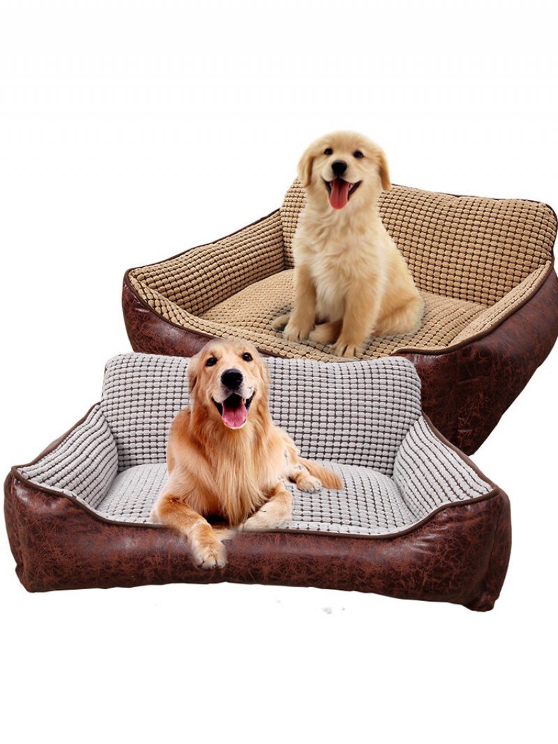 4 W 1 Luksusowa Skórzana Sofa Rozkładana Z Kocem Cusion Dog Cat Sleeping Kennel Four Seasons