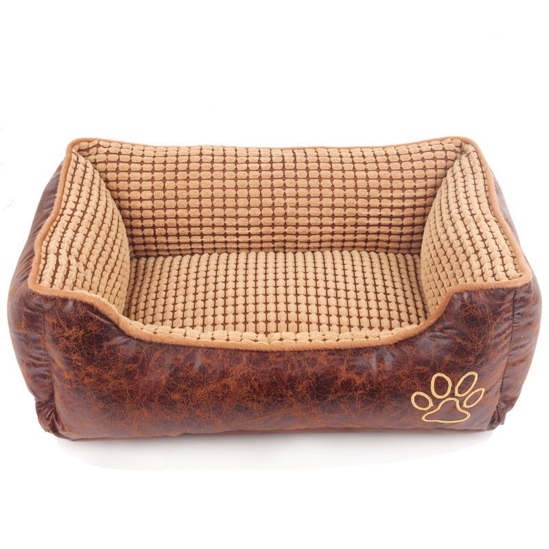 4 W 1 Luksusowa Skórzana Sofa Rozkładana Z Kocem Cusion Dog Cat Sleeping Kennel Four Seasons