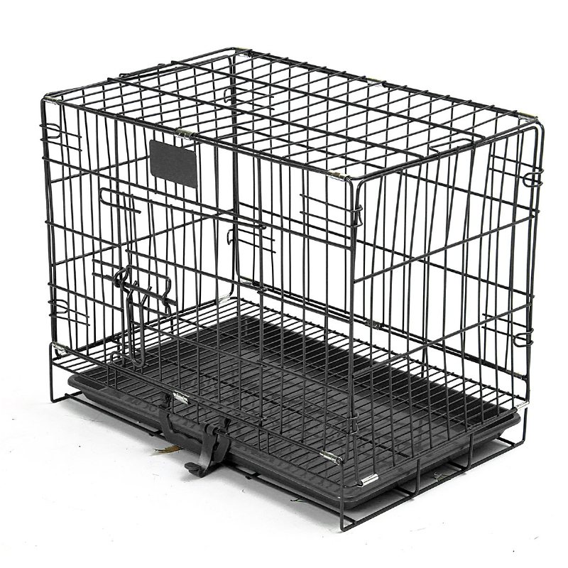 46 * 30 * 37 cm Klatka Dla Psa Puppy Crate Cage Kojec Składany Metalowy Do Treningu Taca