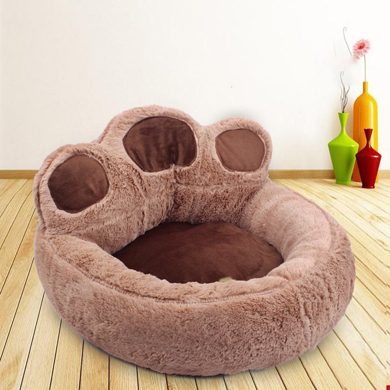 Bear Paw Winter Warm Soft Pet Dog Cat Kennel Pet Bed Mat