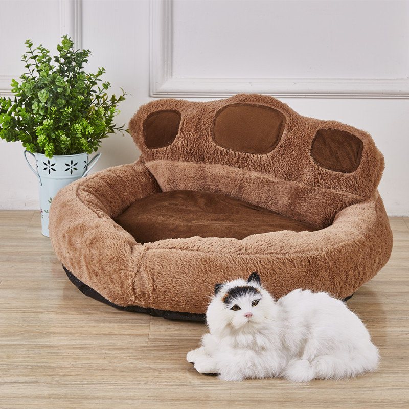 Bear Paw Winter Warm Soft Pet Dog Cat Kennel Pet Bed Mat