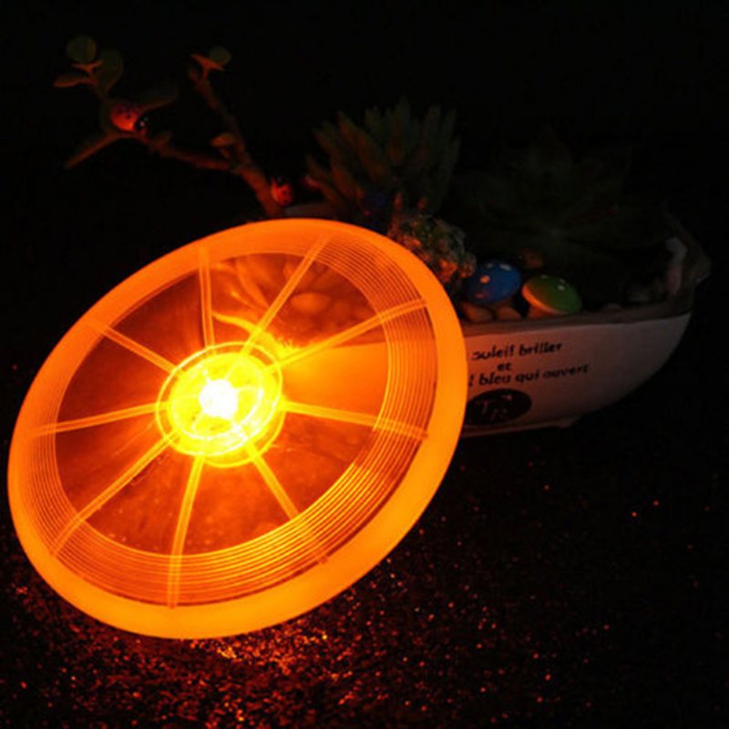 Flying Led Glow Disc Light Up Flashflight Night Outdoor Pet Dog Toys