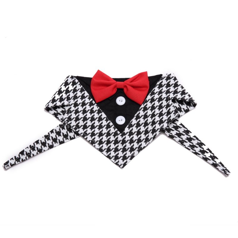 Formalne Muszki Dla Psa Tuxedo Bandana Collar Z Bowtie Regulowana Apaszka Na Imprezę