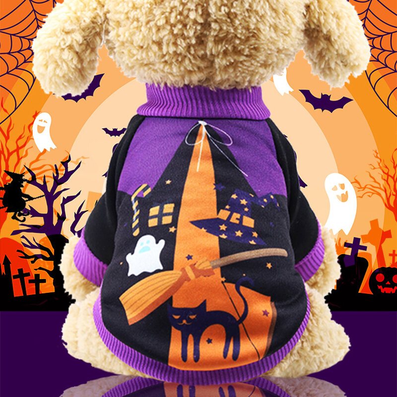 Halloween Pet Dog Dynia Kostium Czarownicy Szczeniak Śmieszne Odzież Festiwalowa