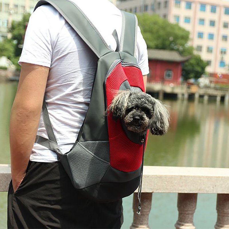 Oxford Cloth Oddychający Siatkowy Plecak Dla Zwierząt Dog Portable Travel Out Backpack Carrier