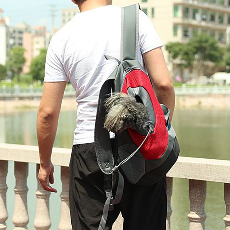 Oxford Cloth Oddychający Siatkowy Plecak Dla Zwierząt Dog Portable Travel Out Backpack Carrier