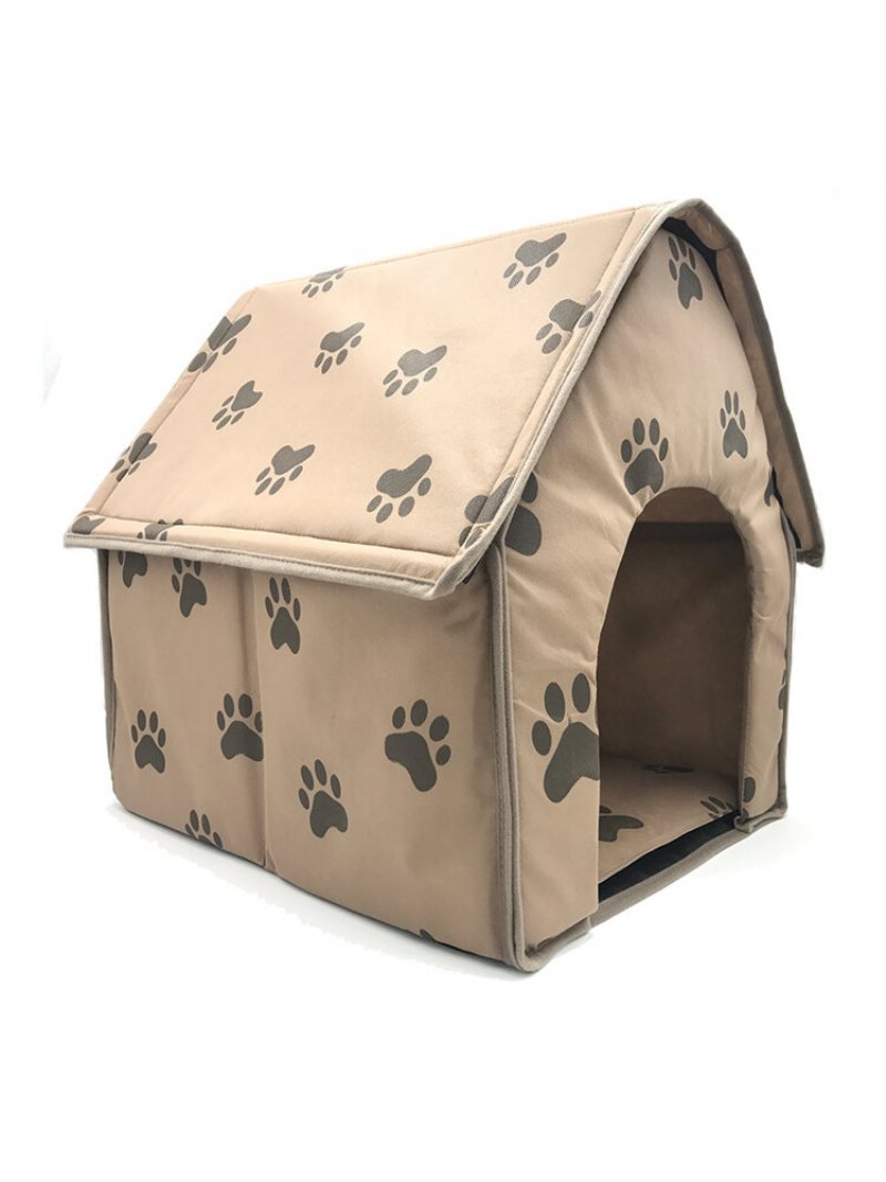 Paw Pattern Składana Tkanina Pet Dog Cave House Anti-scratch Puppy Boxes