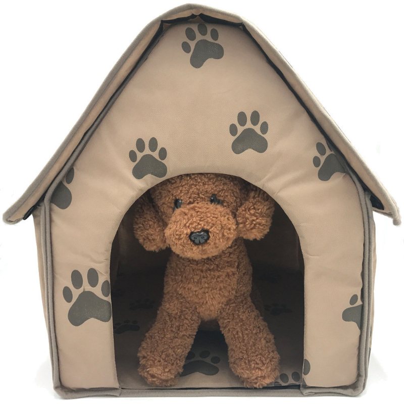 Paw Pattern Składana Tkanina Pet Dog Cave House Anti-scratch Puppy Boxes