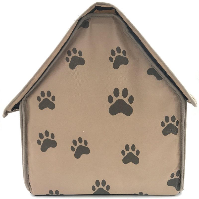 Paw Pattern Składana Tkanina Pet Dog Cave House Anti-scratch Puppy Boxes