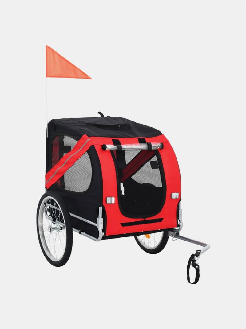 Pet Bike Trailer Dog Carrier Dla Psów I Zwierząt Domowych Z Trwałą Ramą Oddychająca Siatka Ochronna Pet Cart Łatwy Montaż