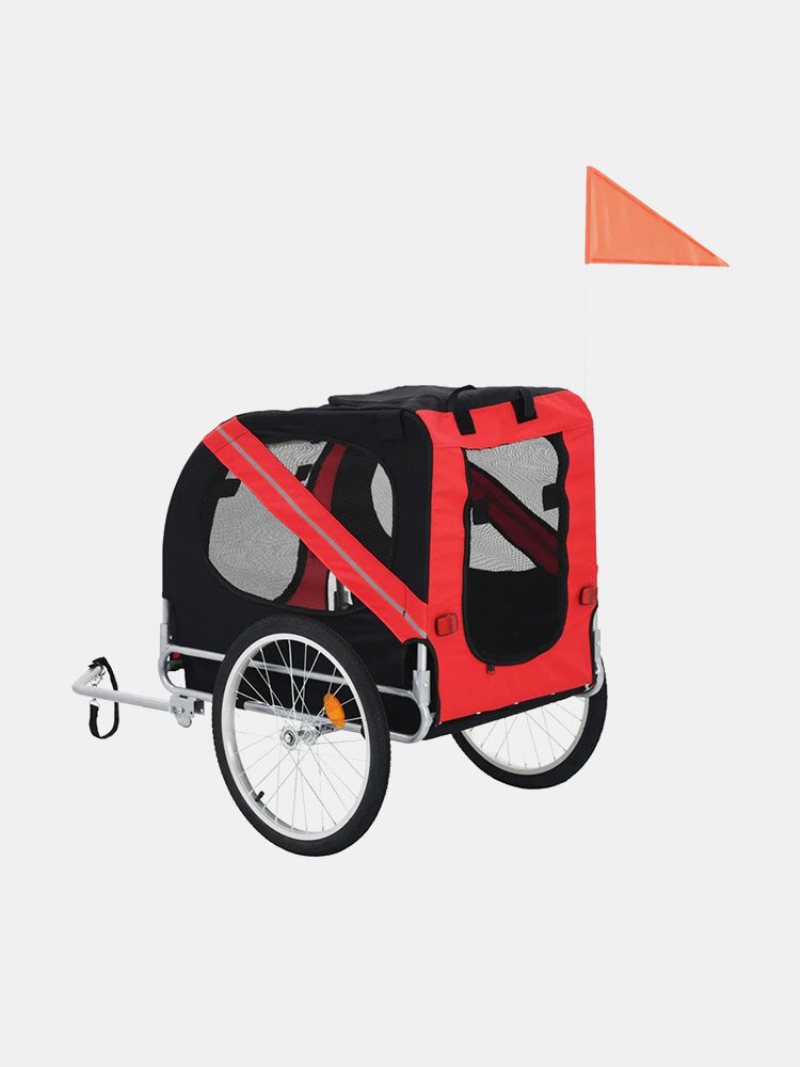 Pet Bike Trailer Dog Carrier Dla Psów I Zwierząt Domowych Z Trwałą Ramą Oddychająca Siatka Ochronna Pet Cart Łatwy Montaż