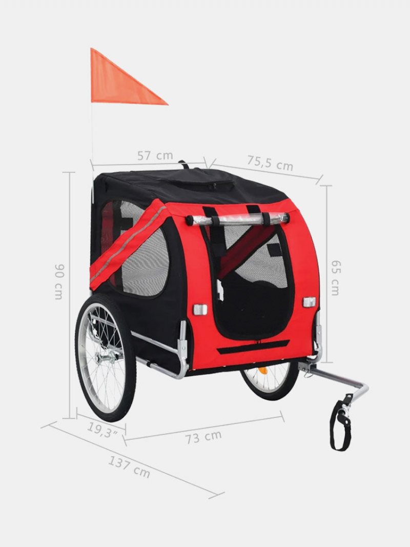 Pet Bike Trailer Dog Carrier Dla Psów I Zwierząt Domowych Z Trwałą Ramą Oddychająca Siatka Ochronna Pet Cart Łatwy Montaż