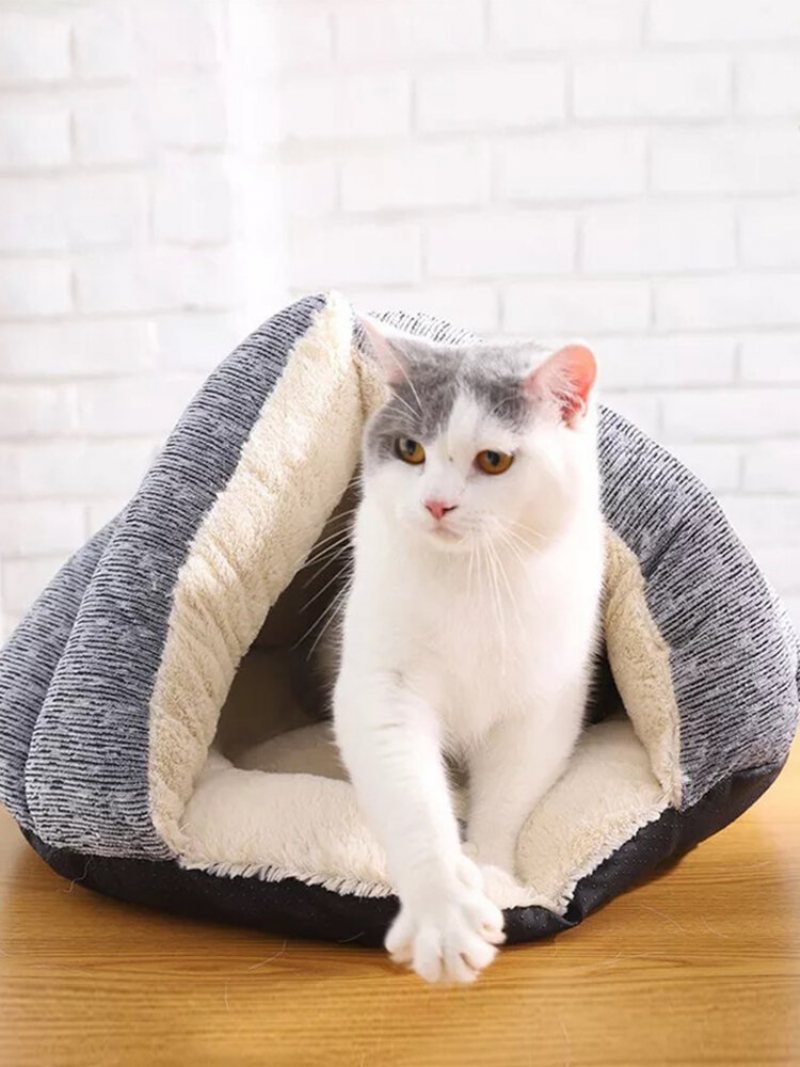 Pet Dog Cat Zimowy Miękki Ciepły Pluszowy Śpiwór Puppy Tent Cave Bed