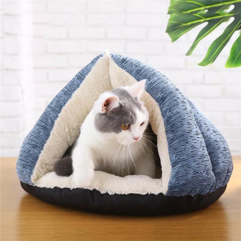 Pet Dog Cat Zimowy Miękki Ciepły Pluszowy Śpiwór Puppy Tent Cave Bed