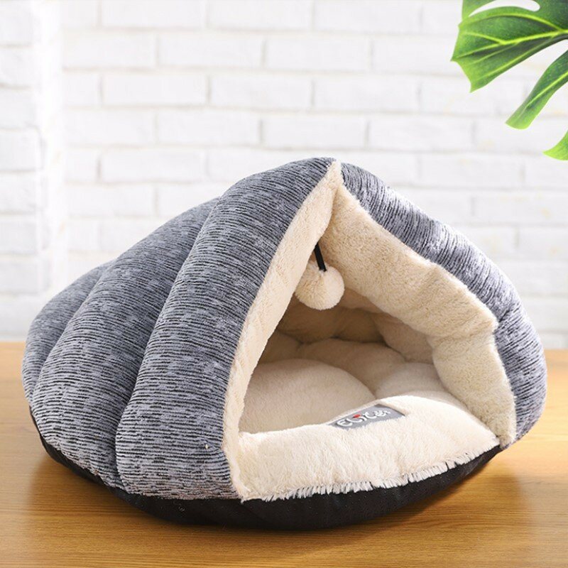 Pet Dog Cat Zimowy Miękki Ciepły Pluszowy Śpiwór Puppy Tent Cave Bed