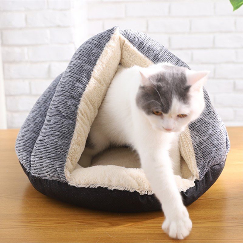 Pet Dog Cat Zimowy Miękki Ciepły Pluszowy Śpiwór Puppy Tent Cave Bed