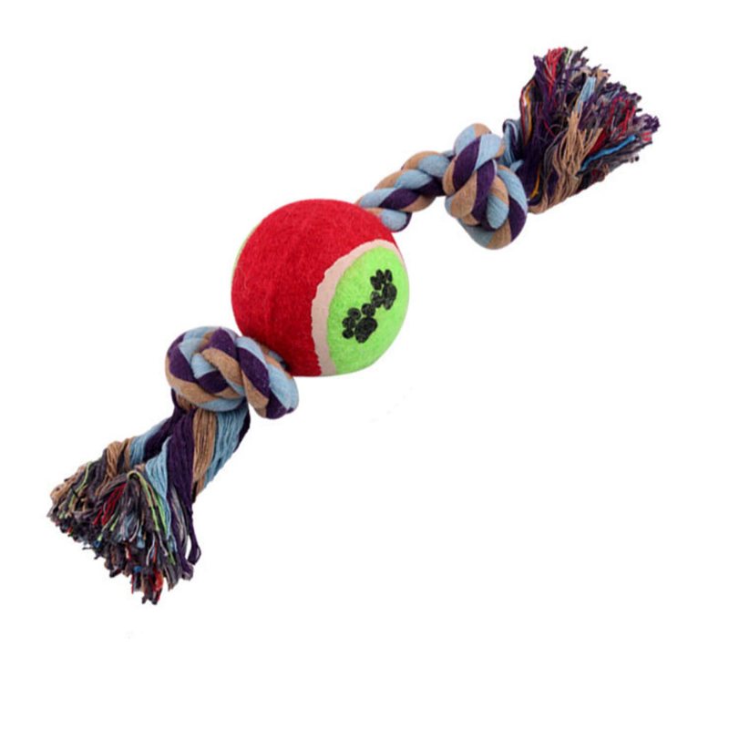 Pet Dog Double Rope Knot Ball Bawełniana Lina Dla Psów Koty Zgrzytanie Zębami Odporna Na Zgryz Pet Ropet Toy