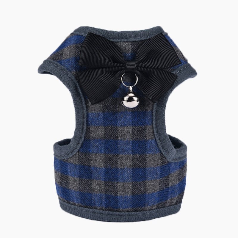 Pet Dog Plaid Vest Pasek Na Klatkę Piersiową Wygodna Oddychająca Suknia Wieczorowa Smycz