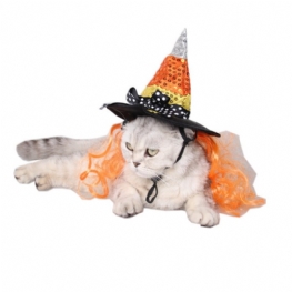 Pet Halloween Supplies Flower Pet Accessories Holiday Prom Decoration Hat Wizard Angular Hat