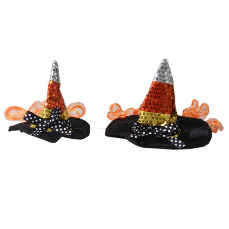 Pet Halloween Supplies Flower Pet Accessories Holiday Prom Decoration Hat Wizard Angular Hat