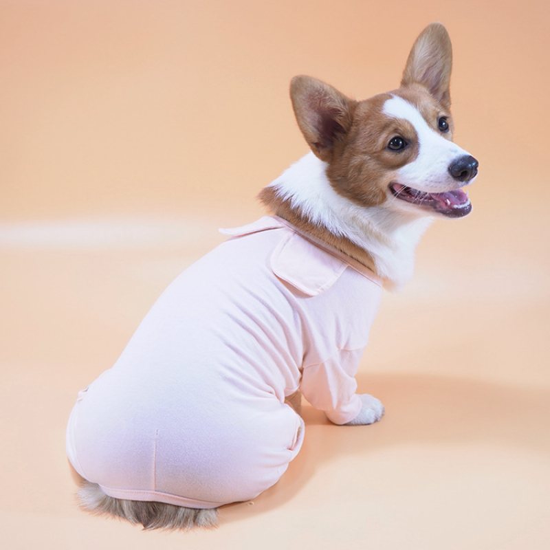 Rozciągliwa Śliczna Piżama Dla Zwierząt Domowych Dla Małych I Średnich Psów Odzież Domowa All-inclusive Anti-hair Corgi Clothes