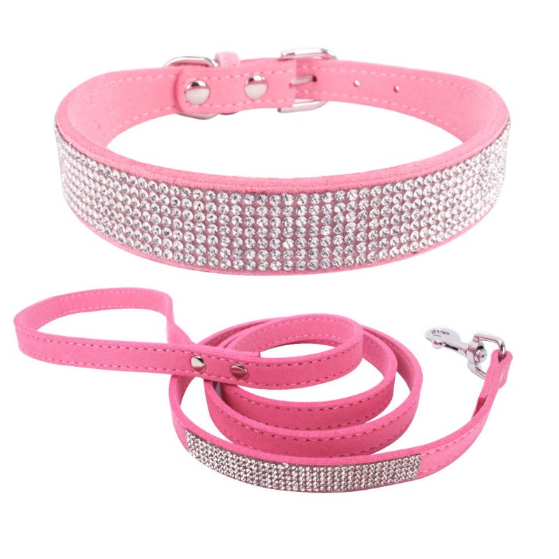 Shiny Rhinestone Hot Diamond Pet Collar Mikrofibra Trwała Obroża Dla Psa Miękka I Wygodna Dla Kota